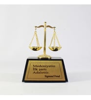 Dekoratif Kaideli Gold  Adalet Terazisi