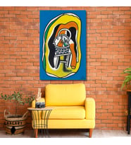 Tekli Dikey Kanvas Tablo Ünlü Eserler Fernand Leger Composition Au Panier