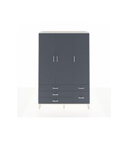Hyperion Gardrop 5 Raflı 5 Çekmeceli Tek Askılı 132x44x195 Aytaşı-Antrasit