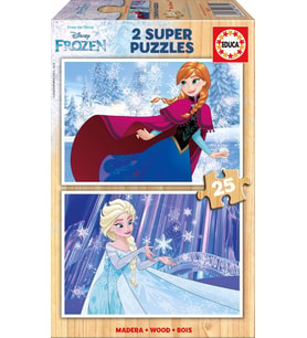 Educa 2x25 Parça Disney Frozen Ahşap Çocuk Yapboz