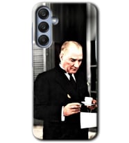 Galaxy A25 Kılıf HD Desen Baskılı Kılıf - Atatürk Türk Kahvesi