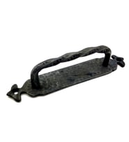 Antika Tarz Dekoratif Pirinç Burgulu Çekme Kol - 205x33 Mm, Oksit
