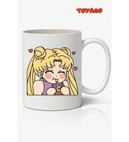 Sailor Moon Usagi Tsukino Anime Temalı Beyaz Kupa Bardak Sevgiliye Arkadaşa Hediye