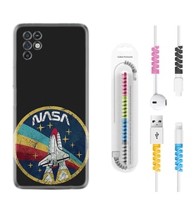 INFINIX Note 11 Pro Note 10 Hot 9 Play Kılıf Kablo Koruma Spiral Silikon Nasa 1326