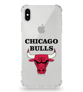Apple iPhone XS Max Uyumlu Darbe Emici Antişok  Kapak Chicago Bulls Tasarımlı Şeffaf Silikon Kılıf