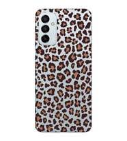 Samsung Galaxy M13 Uyumlu Leopar Desenli Şeffaf Telefon Kılıfı