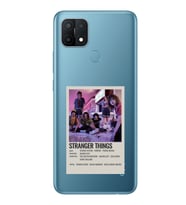 Oppo A15 / A15S Uyumlu Stranger Things Minimalist Poster Desenli Şeffaf Telefon Kılıfı