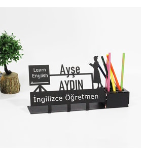 Öğretmen Masaüstü İsimlik - Metal Masa İsimliği - Kişiye Özel İsimlik