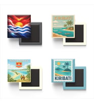 Buzdolap Magnetleri - Kiribati Tarawa - 4'lü Set Magneti