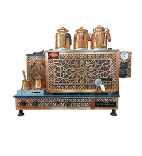 TİRYAKİ 3 DEMLİKLİ BAKIR ÇAY KAZANI + 3 ADET BAKIR DEMLİK + 2 ADET CEZVE SET KAMPANYASI