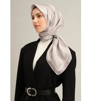 Armine Tivil İpek Eşarp 9327 - 82 Gri Karışık Desen