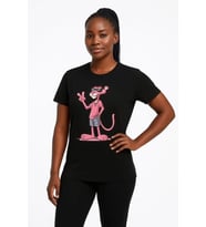 pilelistore- Bisiklet Yaka Kısa Kollu Baskılı T-shirt - Siyah