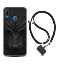 Huawei P20 Lite Mate 10 20 Lite Pro P40 Lite KılıfBoyun Askılı Silikon Black Fox 1325