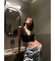 Dantel Bralet Crop Sütyen V Yaka Askılı Şık Esnek Rahat - Siyah