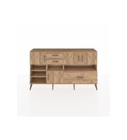 Arges Konsol 7 Raflı 3 Çekmeceli 4 Kapaklı 176x30x99 Çam-Çam