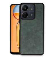 Redmi 13C Kılıf Aras Deri Kapak - Koyu Yeşil