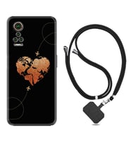 General Mobile GM 21 Pro GM 22 Pro Plus Kılıf Boyun Askılı Silikon Plane Heart 1721