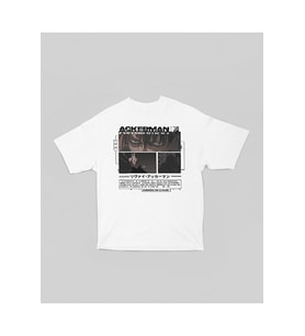 Attack On Titan Levi Ackerman Baskılı Unisex Oversize Anime Dizi Karakter Tişört
