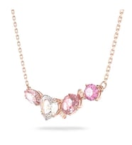 Monemel Swarovski Rosegold Pembe  Kolye (Altın Kaplama) SEVGILIYE HEDIYE
