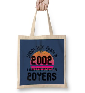 2002 Birthday Gift - Made, Born in 2002 Gift - 20rd Birthday Gift Vintage   Style Bez Çanta Uzun Saplı