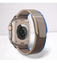 Cosmostech Akıllı Saat Watch için Uyumlu 42MM 44MM 45MM 49MM 1/2/3/4/5/6/se/7/8/ultra Hasır Kordon ve Kayışı Gri(Mavi)