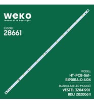 Weko BDL1 Vestel Uyumlu Buzdolabı İç Aydınlatma LED Kartı 12 Çipli Yüksek Verimli