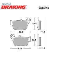 YARI METALİK FREN BALATASI / SYM / MAXSYM / 600cc / ARKA  / 2014-2015