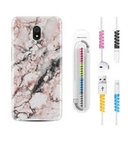 Xiaomi Redmi 8A 8 Pro 9C 9T 10C 11T Pro Kılıf Kablo Koruma Spiral Silikon Colorfull Marble 2 1389