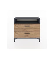 Arges Şifonyer Tek Raflı 2 Çekmeceli 88x30x80 Antrasit-Çam