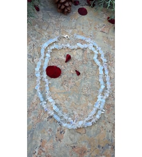 STONEAGE JEWELLERY Aytaşı Çift Sıra Doğal Taş Bayan Kolye