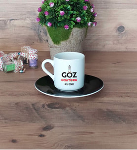Göz Doktoru Türk Kahvesi Fincanı Siyah Tıp Bayramı Hediyesi