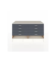 Kronos Konsol 8 Çekmeceli  176x59x99 Çam-Aytaşı/Antrasit