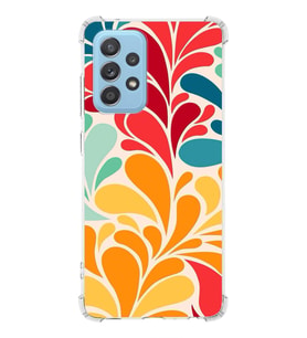 PrintiFy Samsung Galaxy A52 Uyumlu Retro Color 5 Baskılı Şeffaf Köşe Korumalı Antişok Kılıf