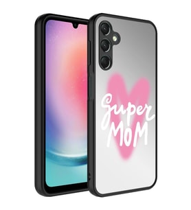 Samsung Galaxy A14 Kılıf Aynalı Desenli Kamera Korumalı Parlak Mirror Kapak (Renksiz)
