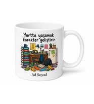 Yurt Odası Temalı Komik Baskılı Kupa Bardak Özel Tasarım Hediye