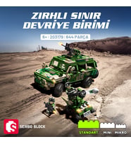 Sembo Block Zırhlı Sınır Devriye Birimi Yapı Bloğu Seti 644 Parça (Yeşil)