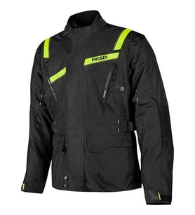 Stelvio 5217 Motosiklet Montu 4 Mevsim Uzun 600-D Dayanıklı Kumaş Motorcu Mont Siyah-Sarı Neon