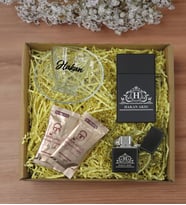 BK Gift Kişiye Özel İsimli DTF Cam Kahve Fincanı & Türk Kahvesi & Sigara Kutusu & Çakmak Hediye Seti-8, Sevgiliye Hediye, Arkadaşa Hediye, Doğum Günü Hediyesi