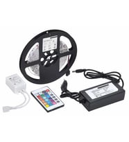 5 MT 3 Cipli Rgb Şerit Led Silikonlu Adaptör Uzaktan Kumanda Tak Çalıştır