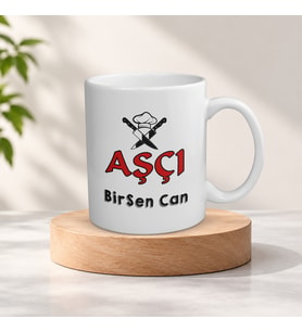 Kişiye Özel İsimli Aşçı Meslek Kupa Bardak