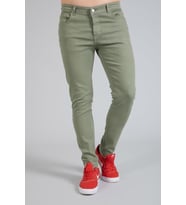 Yeni Sezon Erkek Denim Slim Fit Likralı Kot Jean Pantolon 2165-Yeşil