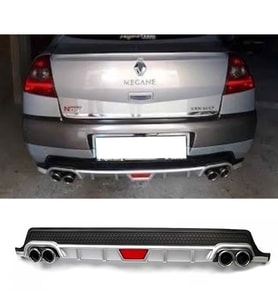 Renault Megane 2 Gri Difüzör Difizör Yuvarlak Egzoz Görünüm Kulaklı Tip 2002-2009