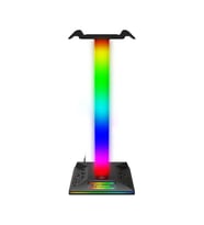 RGB Gaming Kulaklık Standı LED Aydınlatma USB Type-C Giriş 10 Renk Efekt Şık Çok Fonksiyonlu Tasarım (Çok Renkli)