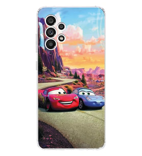 Samsung Galaxy A52 Uyumlu Şimşek Mcqueen Tasarımlı Şeffaf Telefon Kılıfı