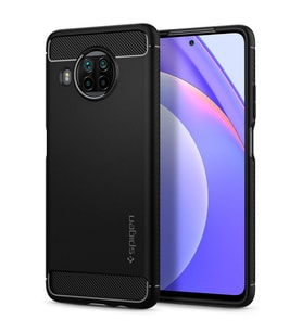 Spigen Mi 10T Lite ile Uyumlu Kılıf Rugged Armor Matte Black