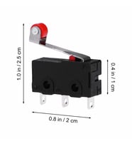 Mini Micro Switch tekerlekli Lever Arm SPDT Limit Switch Snap - 2 Adet