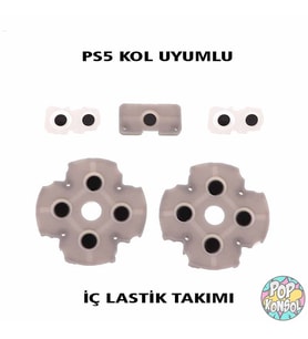 Playstation 5 Kol Silikon Lastik Takımı Yedek Parça PS5 İç Silikon Lastiği Playstation 5 Kol Tamiri (Gri)