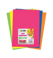Fosforlu Fon Kartonu 50X70 Karışık Renk Rulo Şeklinde Tekli 4 adet