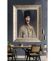 Gümüş Çerçeveli Atatürk Tablo za107