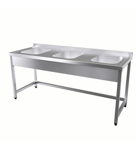 Vital  VCT-EU-207 Çalışma Tezgahı Üç Evyeli